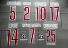 Flocking CHOICE Player PSG Red Home 2024-2025 Champions League Kit