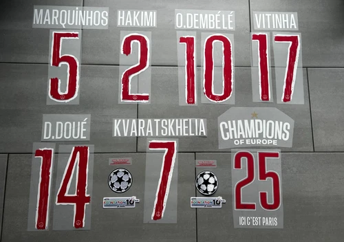 Flocking CHOICE Player PSG Red Home 2024-2025 Champions League Kit