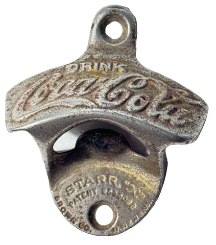 Vintage Starr X DRINK COCA-COLA Wall Mounted Cast Metal BOTTLE OPENER  (A-2)