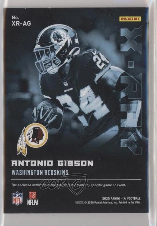 2020 Panini XR X-Ray Swatches Orange /25 Antonio Gibson #XR-AG Rookie RC - Image 2 of 2