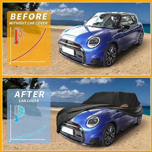 Heavy Duty 6 Layer Car Cover For Mini Cooper 2002-2024 Waterproof UV Protect UK - Picture 8 of 15