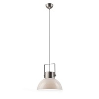 Pendelleuchte Glas Schirm Industrie Design Weiß Grau HäNgelampe Esstisch KüChen