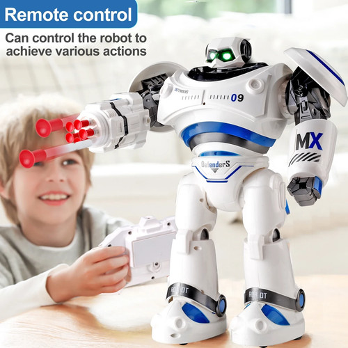 Programmable RC Smart Robot Gesture Sensing Toy Shooting Lights Sounds IR - Picture 5 of 8