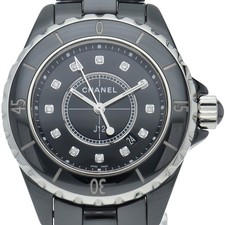 CHANEL J12 Uhr 33mm 12P Diamant H1625 Keramik Damenuhr schwarz GEBRAUCHT