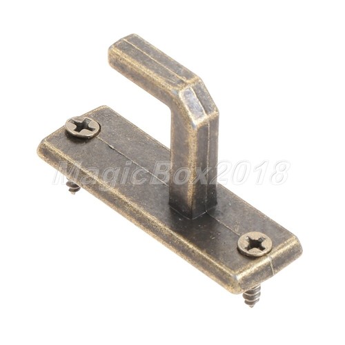 Antique Bronze Door Latch Bolt Cabinet Door Lock Sliding Right Angle Buckle - Picture 11 of 12