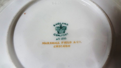 ✅ VRare COALPORT CUP & SAUCER - #Y 6058-H - MARSHALL FIELD - from LOCAL MUSEUM - Picture 8 of 11