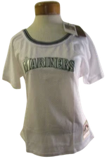NWT Mitchell & Ness Seattle Mariners Womens Cooperstown Collection Jersey Shirt