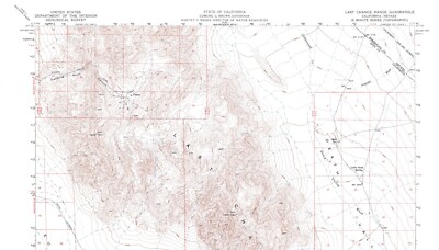 Last Chance Range Quadrangle, California-Nevada 1958 Topo Map USGS 15 Minute