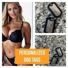 Custom Embossed Military Issue Stainless Steel Army Navy Marines AF ID Dog Tags