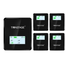 4 Channels Lavalier Compact Wireless Microphone For DSLR Camera Sound Recording