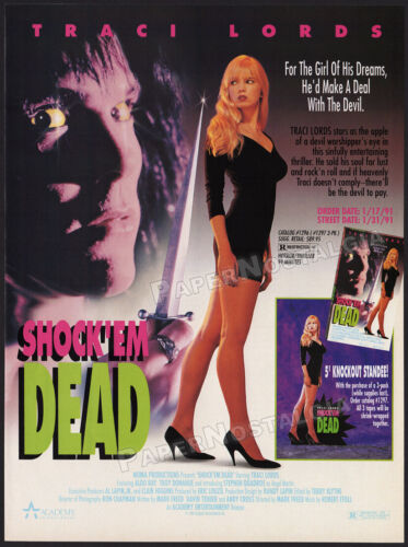 SHOCK &#039;EM DEAD__Original 1990 Trade print AD / ADVERT__Traci Lords_Karen Russell