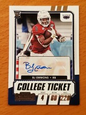 2021 Contenders Draft #268 BJ Emmons FAU Seahawks Rookie RB Auto A