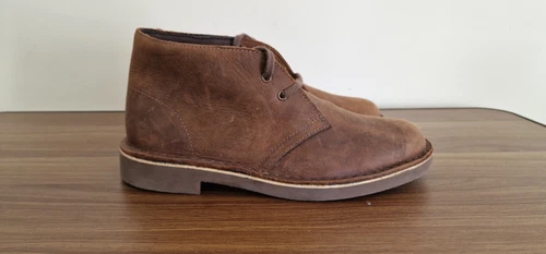 Clark's Chukka Women's Brown Leather Boots 15260 Sz US 8/EU 39 M E91