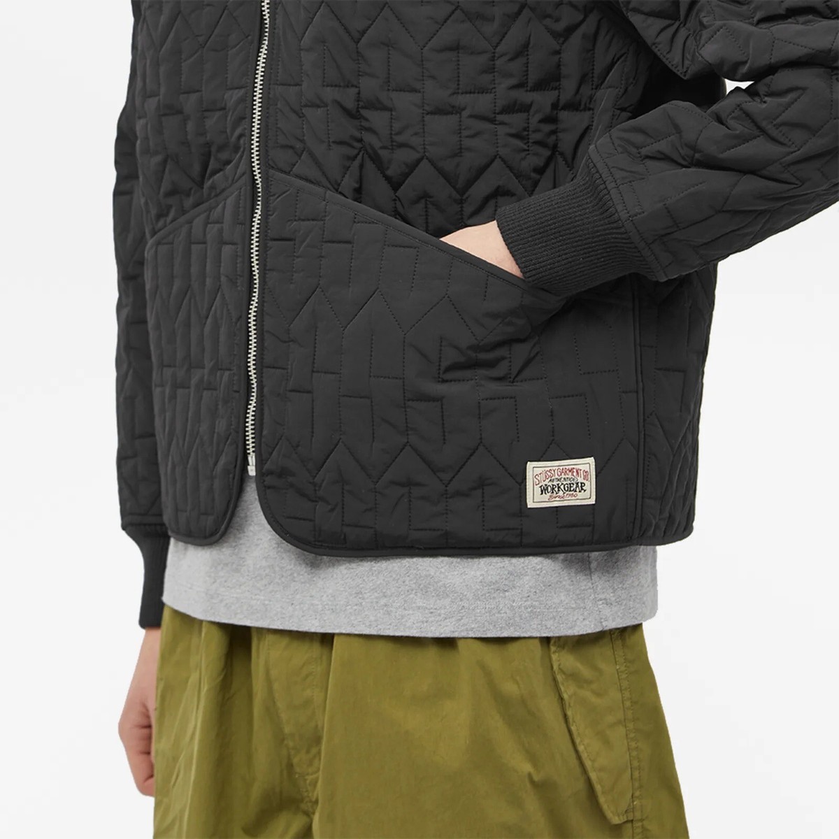 Stussy Quilted Liner Jacket in Black Men's Size XL Nylon w Stussy Quilted Liner Jacket in Black Men's Size XL Nylon w