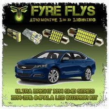 White LED interior lights package kit for 2014-16 Impala 6 pcs 3014 series SMD