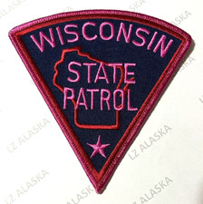 WISCONSIN STATE PATROL BREAST CANCER AWARENESS PINK PATCH (PK6)