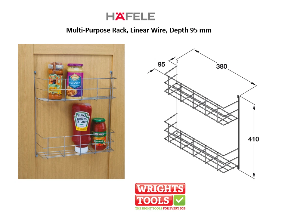 Cabinet Door Spice Multi Purpose Rack Two Tier Hafele
