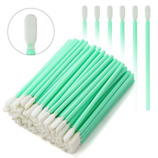 Foam Cleaning Swab Sticks 100Pcs 3.4Mm Head Width round Foam Tips, Green