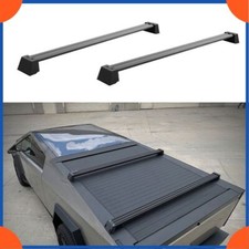 2Pcs for Tesla Cybertruck 2024 2025 Rear Roof Cargo Rail Rack Cross Bar Crossbar