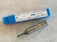 NIAGARA CUTTER 1/8" x 3/8" x 3/8" x 2-5/16" SE 4FL BALLNOSE HSCO COBALT END MILL