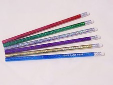 24 Glitzy "Twinkler" Personalized Pencils