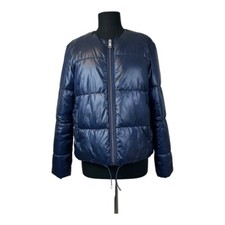 Mango Quilted Puffer Coat Navy Blue M Women’s