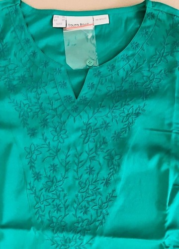 TUNIKA Bluse SMARAGD GRÜN Gr. 46 LAURA KENT NEU/OVP
