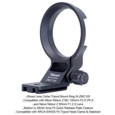 iShoot Lens Collar Tripod Mount Ring for Nikon Nikkor Z MC 105mm f/2.8 VR S