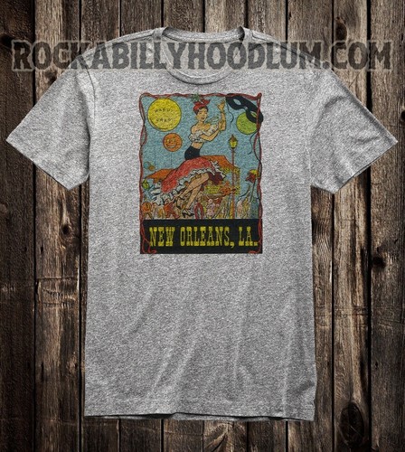 Retro Travel Tee T Shirt 100% Cotton Tourist New Orleans NOLA Louisiana Dancer - Picture 3 of 9