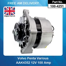 Alternator For Volvo Penta AQ120 1966-1980 AAK4352 AAK3830 510839 12V 100Amp