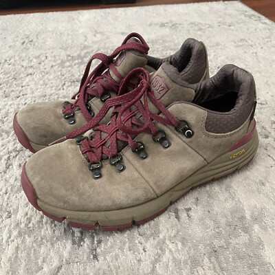 DANNER Mountain 600 3'' Low Hiking Boots 62264 Women's Sz 8 Gray Plum Vibram