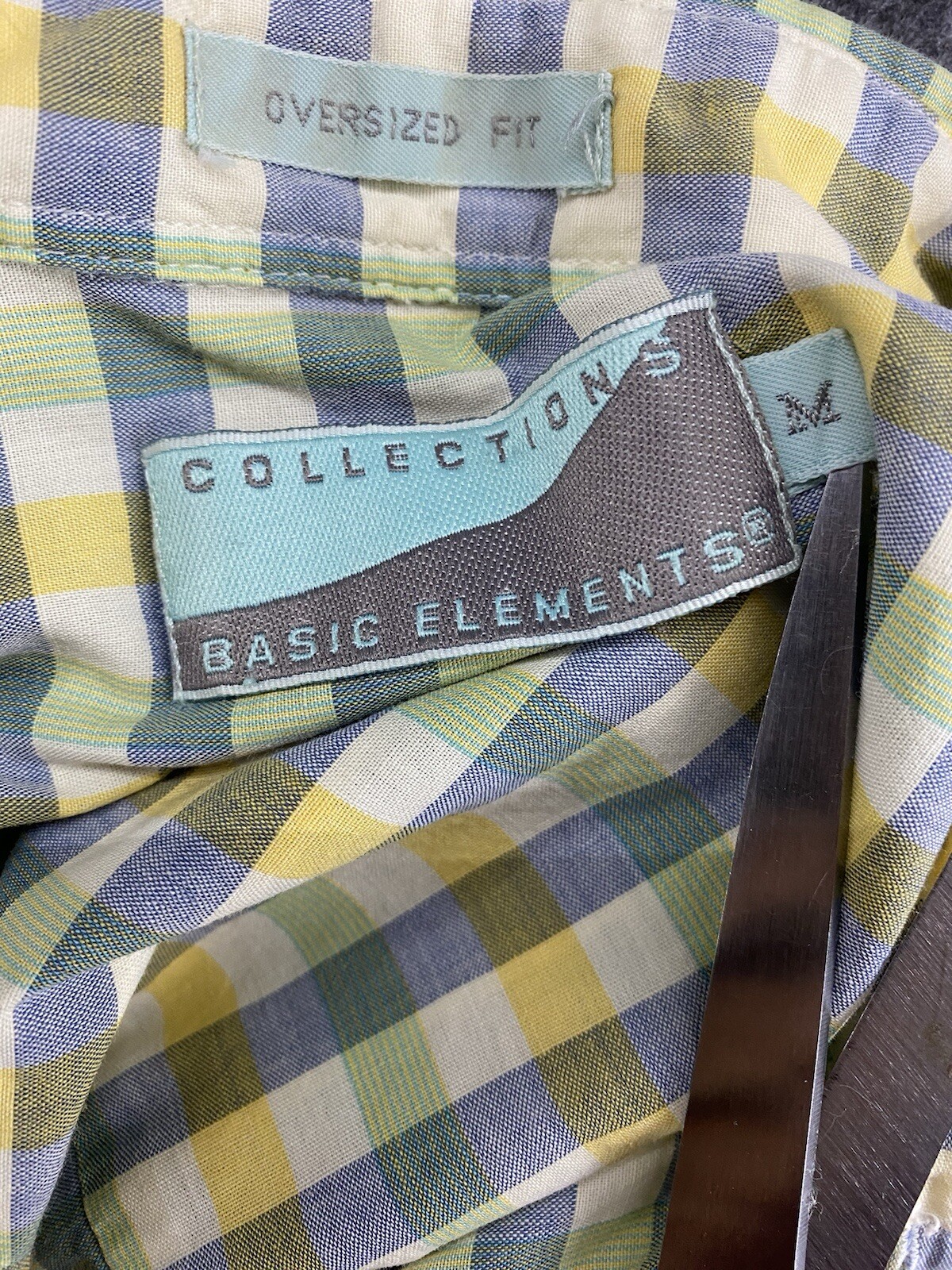 Collections Basic Elements Plaid Long Sleeve Butt… - image 5