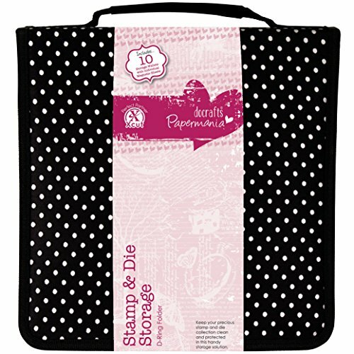 Papermania, Borsa porta accessori timbri e fustelle, motivo a pois (s8S)