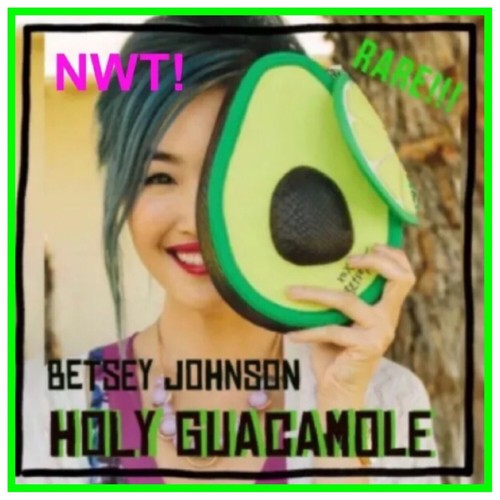 Borsa da polso Betsey Johnson Kitsch HOLY GUACAMOLE AVOCADO NUOVA CON ETICHETTE ULTIMA! - Foto 5 di 11