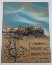 VINTAGE 1960S ORIGINAL ARCHITECTURAL ARTWORK ALL HAND DRAWN TAKROUNA TUNISIA 