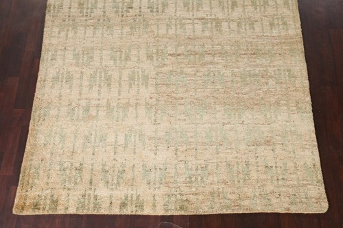 Geometric Modern Oushak Oriental Area Rug Hand-knotted Living Room Carpet 7'x10' - Picture 5 of 12