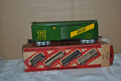 MARX No. 1950 GAEX BOX CAR in Original Box – 8 Wheel - O / O27 Gauge ...