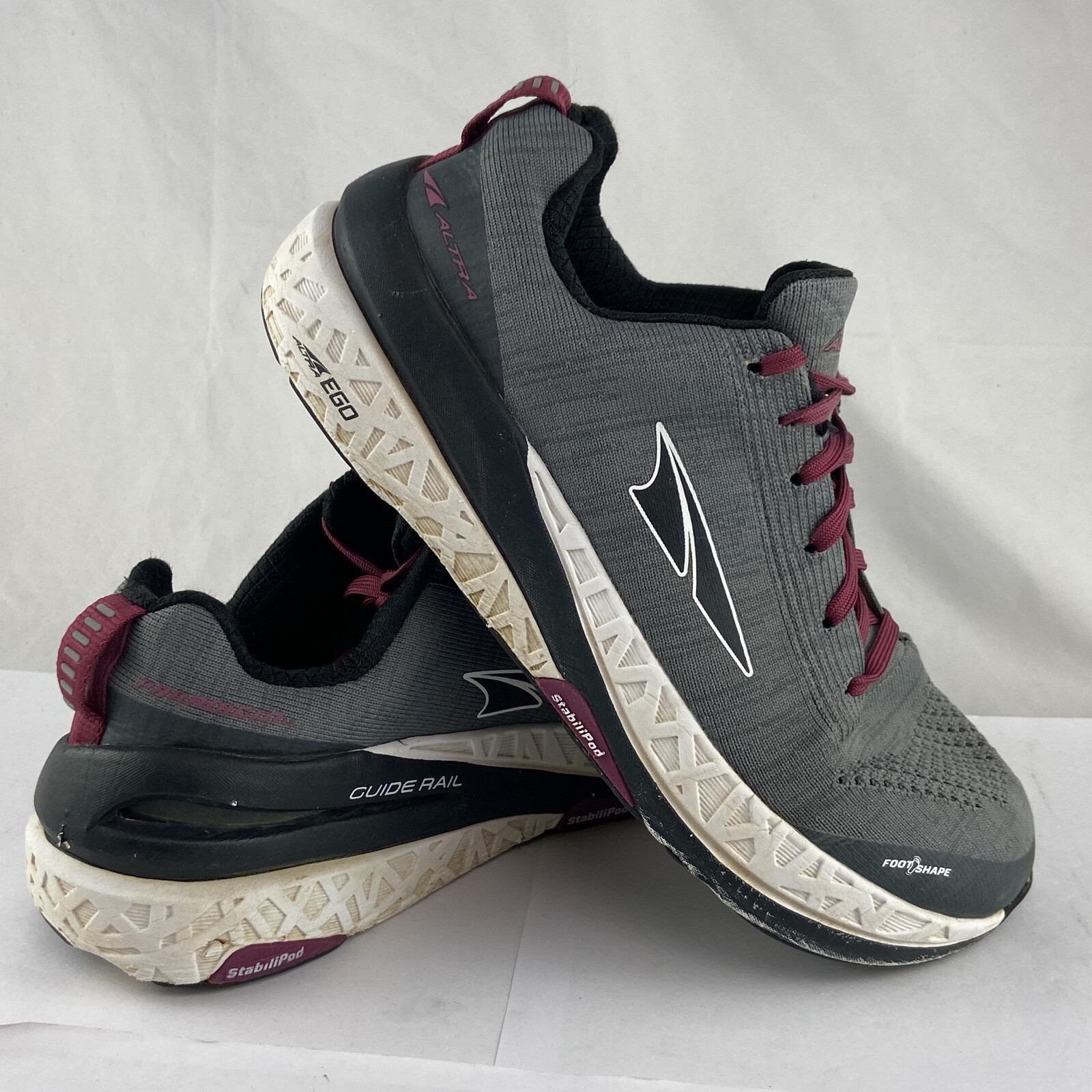 Altra Womens Paradigm 4.5 Running Shoes Gray Maroon Plum Low Crossfit Sneakers Size 9-image