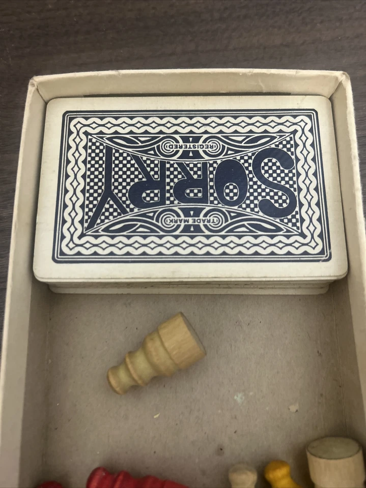 Vintage 1950 SORRY! Game Wood Pieces Cards Parker Brothers Original Replacement - Image 4 of 4