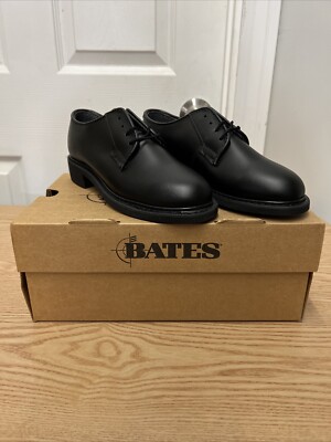 Bates Shoes Womens SIZE 7.0M Uniform Style E00769 Black Leather Lace Up