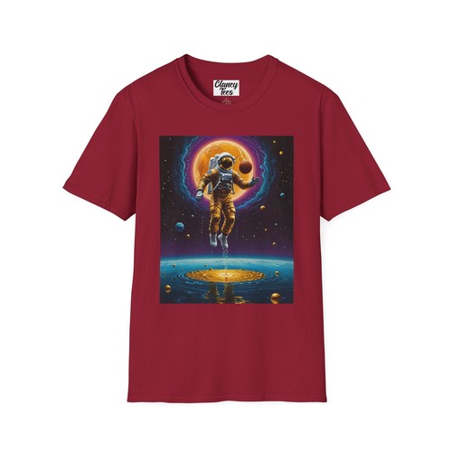Cosmic Basketball Astronaut T Shirt – Space Sport Fantasy Galaxy Tee - Picture 58 of 61