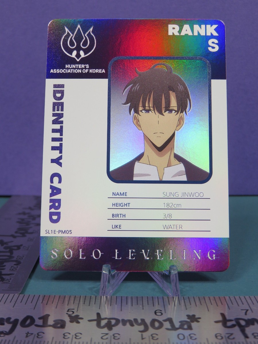 SL1E-PM-05 SUNG JINWOO AUTHENTIC Solo Leveling Mapniverse ID Card