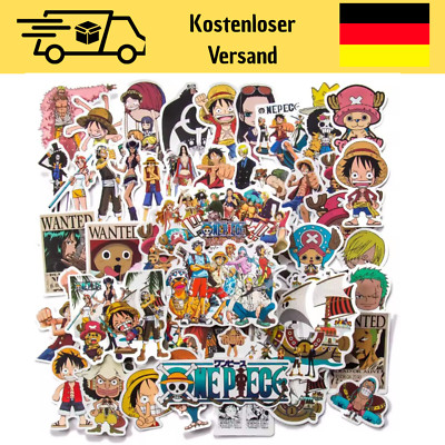 50 ONE PIECE Anime Sticker Set   Monkey D. Luffy, Zoro, Nami, Sanji & Crew!
