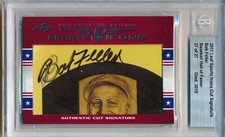 Bob Feller 2011 Leaf Sports Icons Cut Signature HOF Hall of Fame Auto /27