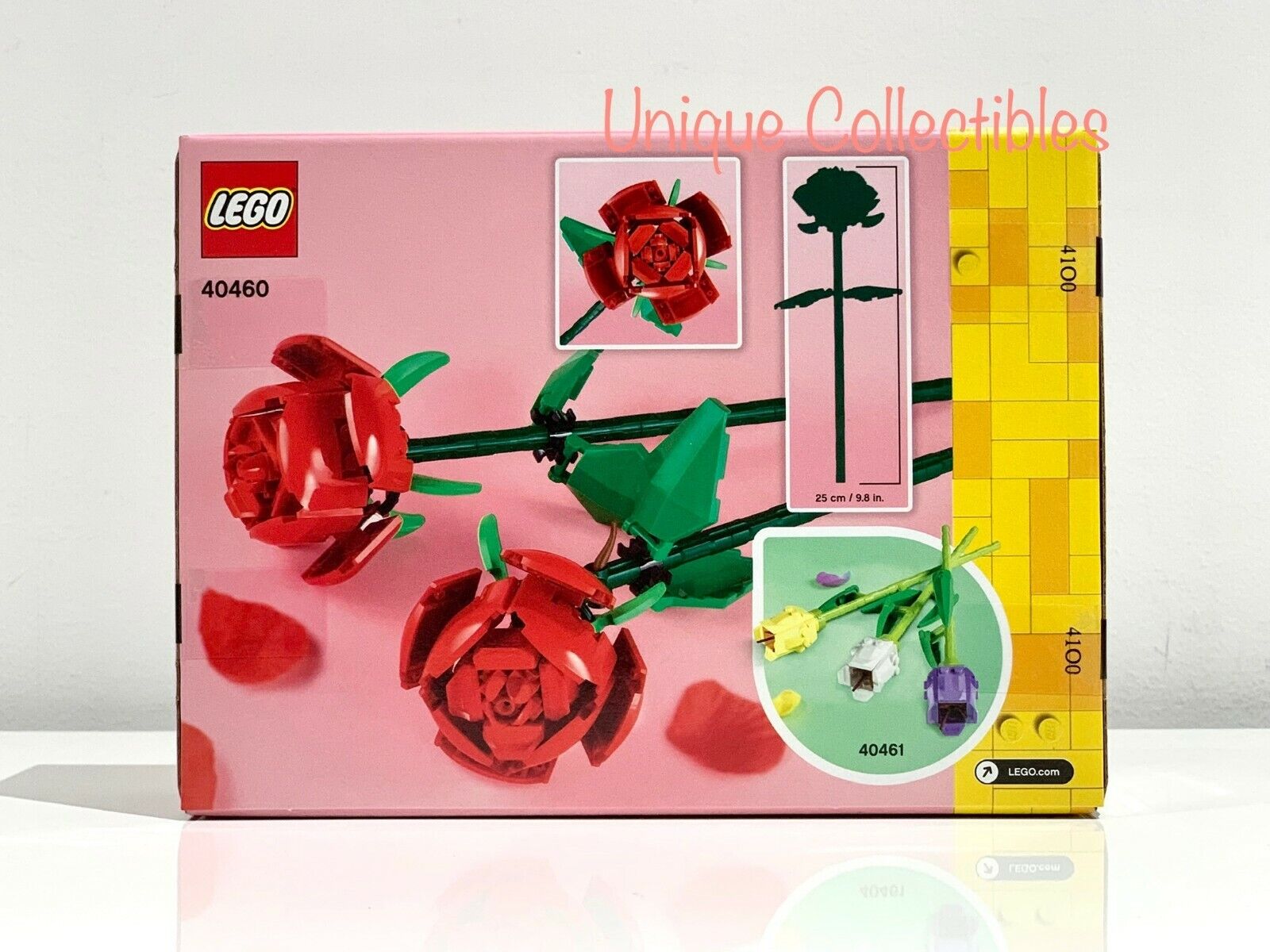 New Sealed lot of 2 Lego Flowers Sets: 10280 Bouquet and 40460 Roses  673419338165