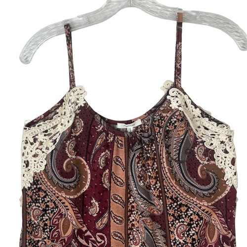 Maurices Cami Shirt Top Womens XS Pink Paisley New - Picture 3 of 13