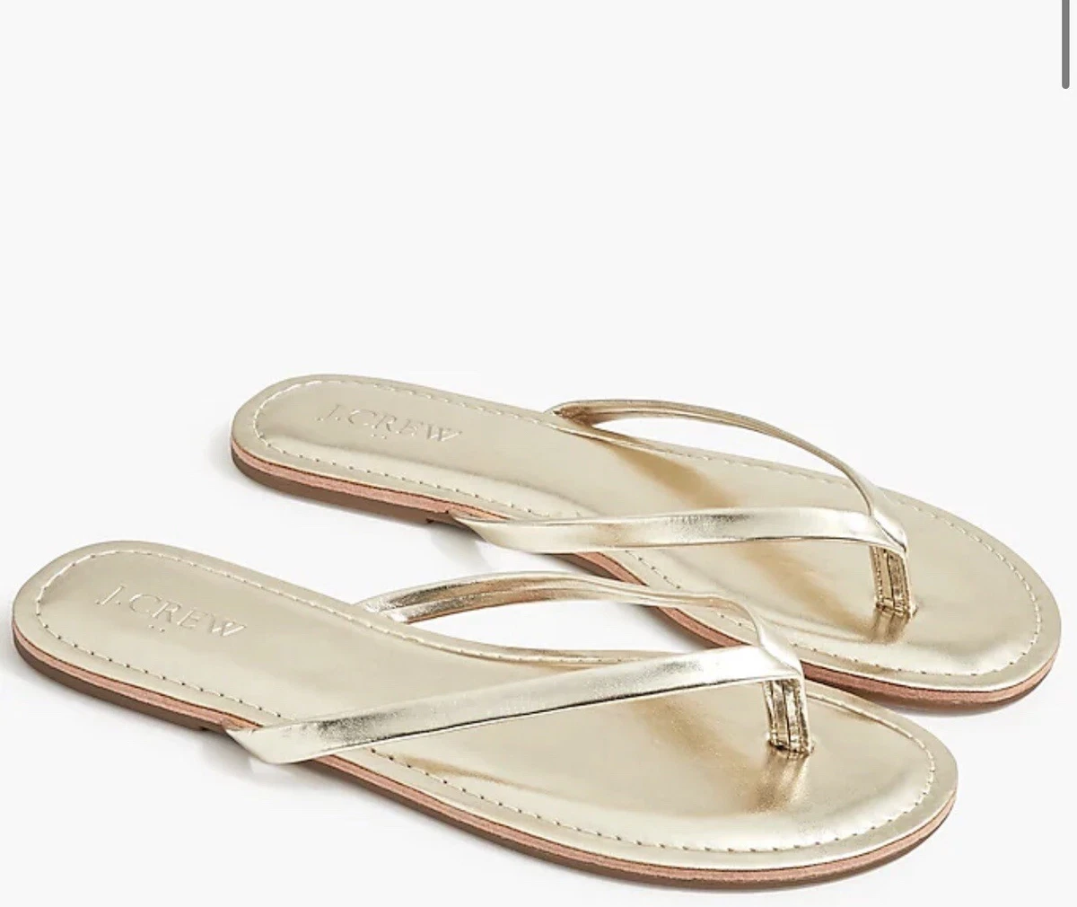 J crew gold store flip flops