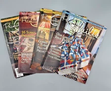 Primitive Quilts and Projects Lot of Four 2017-2019 Wool Appliqué Rug Hooking