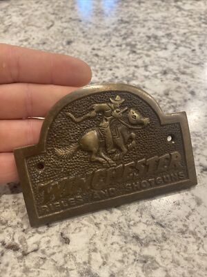 Winchester Sign Plaque Wall Mount Home Office Work Decoration Deco US Brass GIFT