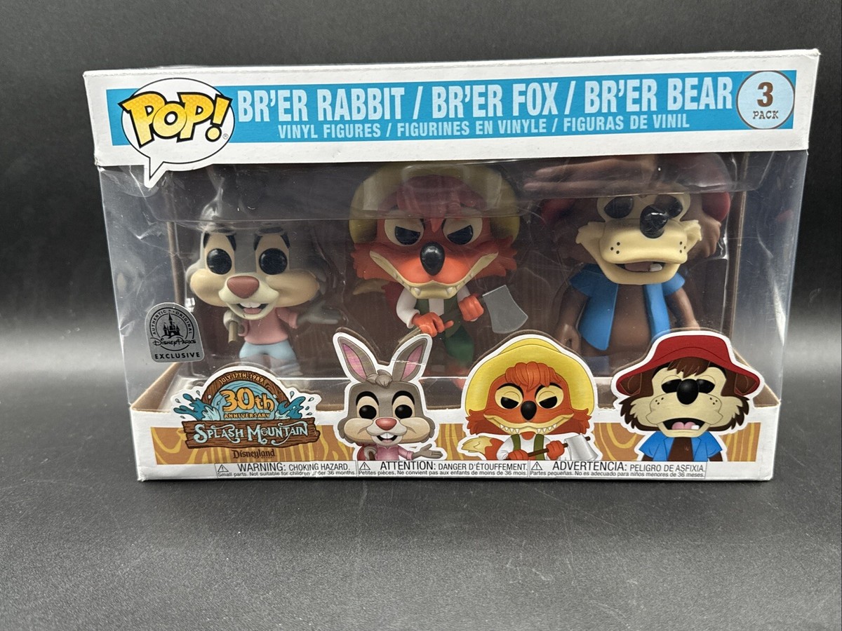 Funko Pop! Disney Parks Exclusive 30th Ann SPLASH MOUNTAIN FIGURES Rabbit  Fox+